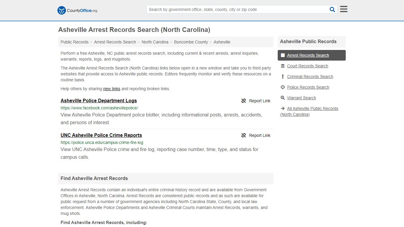 Arrest Records Search - Asheville, NC (Arrests & Mugshots)