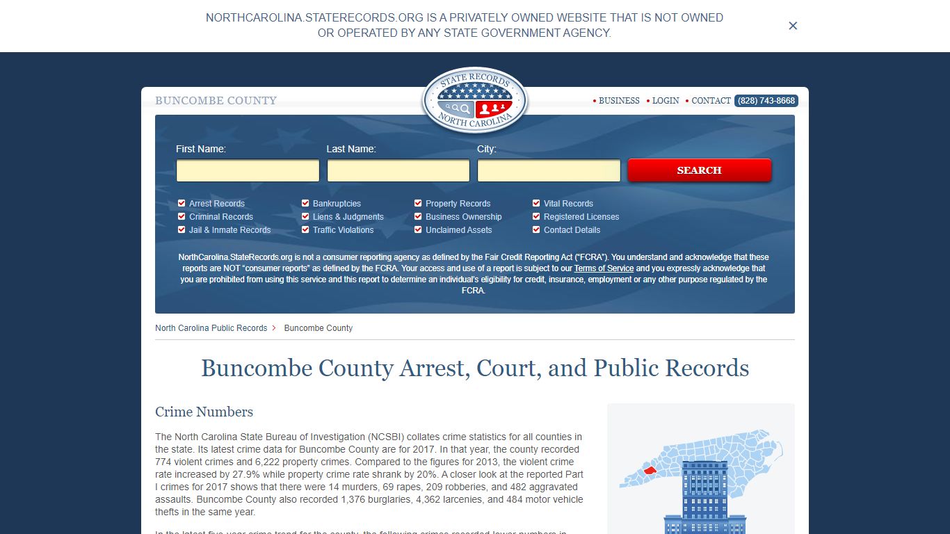 Buncombe County Arrest, Court, and Public Records